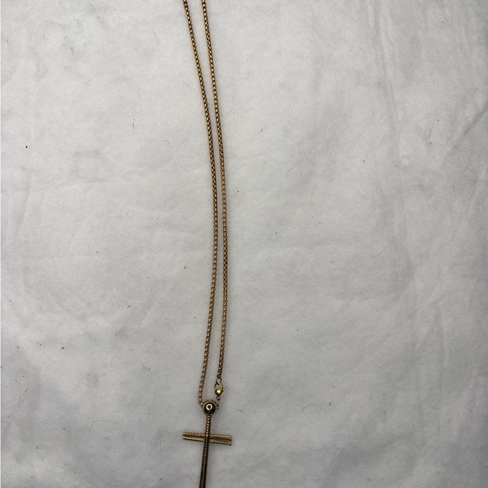 Gold Cross Pendant Necklace